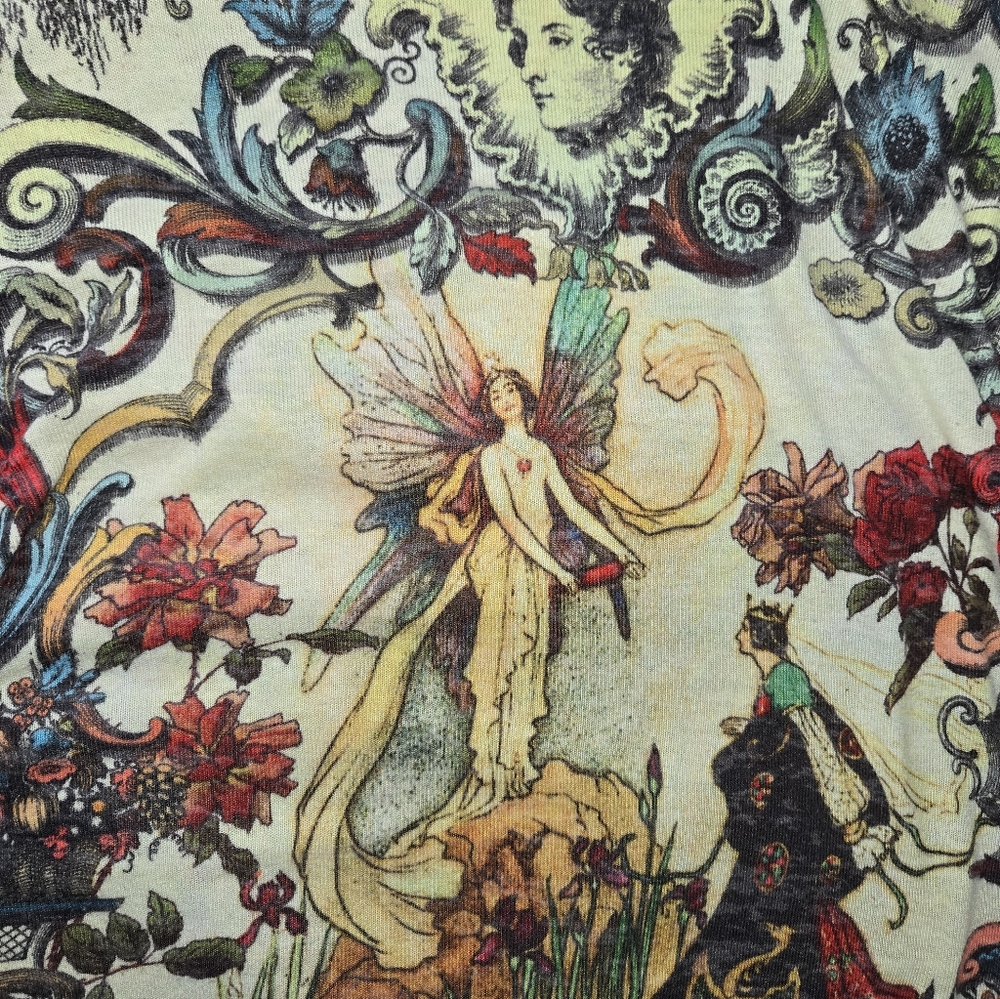 Y2K Fairy Queen Floral Tunic Handkerchief Dress Made in LA - Picture 12 of 12